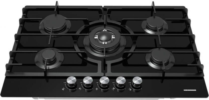 Heinner HBH-M705IWFGBK Inbouw Inductiekookplaat 5 Zones Touch Control Zwart Glas
