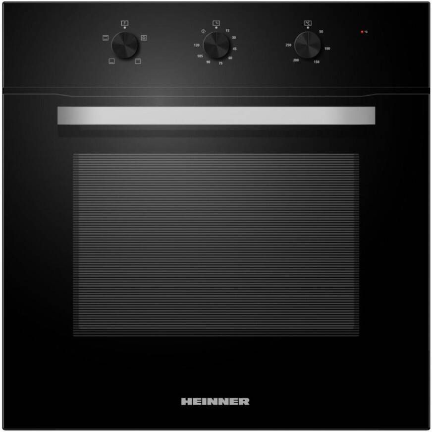 Heinner HBO-M654G-GBK – Inbouw Oven – Heteluchtoven met Grill – 70 Liter – 60 cm – 4 Functies – Energieklasse A – Timer – 5 Jaar Garantie – Zwart