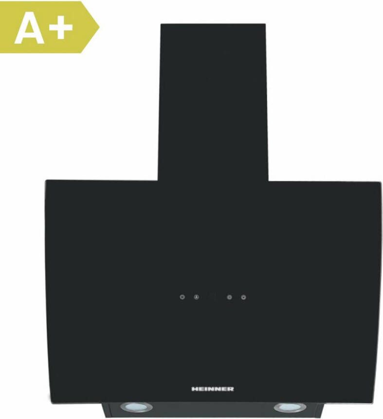 Heinner HDCH-5960RGBK – Schuine Afzuigkap – 60 cm – Touchbediening – 576 2 m³ u – LED-Verlichting – 3 Standen – Energieklasse A+ – 5 Jaar Garantie – Zwart Glas