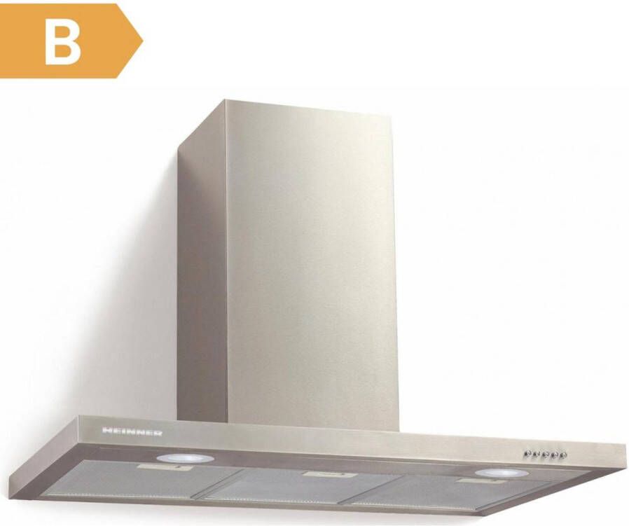 Heinner HDCH-690TSS – Wandschouw Afzuigkap – 90 cm – 589.5 m³ u – 3 Standen – LED-Verlichting – Aluminium Vetfilter – 5 Jaar Garantie – Zilver