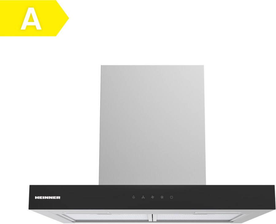 Heinner HDCH-MD60TIX – Wandschouw Afzuigkap – 60 cm – 800 m³ u – 4 Snelheden – LED-verlichting – Bewegingssensor – Touchbediening – Aluminium Vetfilter – 5 Jaar Garantie –Zilver Zwart