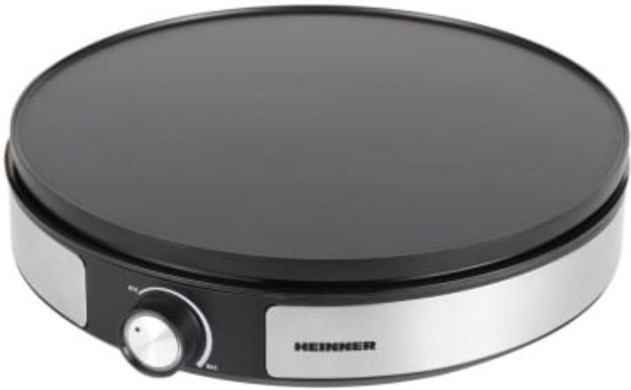 Heinner 2-in-1 Pannenkoekenmaker & Crepemaker – 1500W – Anti-aanbaklaag – Omkeerbare Plaat – Temperatuurregelaar – Indicatie Lampje – Roestvrijstalen Behuizing