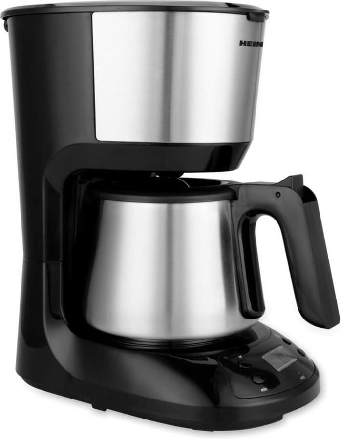 Heinner Armoure Filter Koffiezetapparaat met Timer – 1 25 L – 750W – LCD-display – Programmeerbaar – Druppelstop – Warmhoudfunctie – Automatische Uitschakeling – Zwart