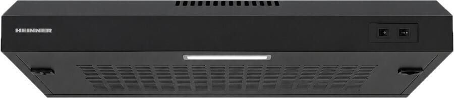 Heinner CH-MD190BK Onderbouw Afzuigkap 60 cm – 190 m³ u – 1x 38 W Motor – 2 Standen – 1x 1.5 W LED-Verlichting – 1 Aluminium Vetfilter – 5 Jaar Garantie – Zwart - Foto 2