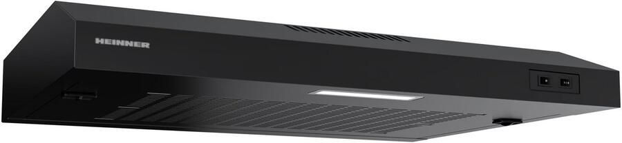 Heinner CH-MD190BK Onderbouw Afzuigkap 60 cm – 190 m³ u – 1x 38 W Motor – 2 Standen – 1x 1.5 W LED-Verlichting – 1 Aluminium Vetfilter – 5 Jaar Garantie – Zwart