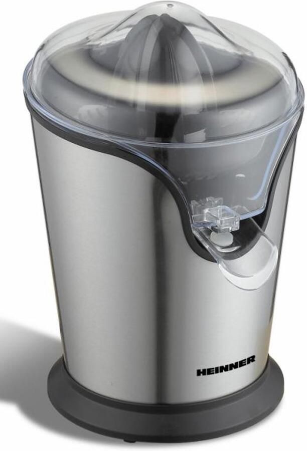 Heinner Citruspers – 85W – 250 ml Capaciteit – RVS Inox Afwerking – Anti-drup Functie – Pulpfilter – Automatische Start Stop – Afneembare Onderdelen
