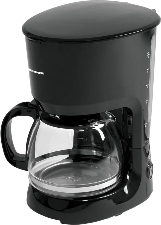 Heinner d Filterkoffiezetapparaat – 750 W – Inhoud 1 25 L – Glazen Koffiekan – Warmhoudplaat – Druppelstop – Waterniveau-indicator – Zwart