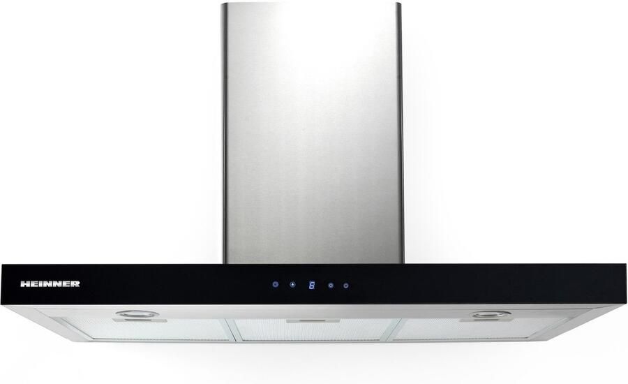 Heinner DCH-6590TIX Wandschouw Afzuigkap 90 cm – 623 9 m³ u – 3 Standen – 2x 1 5 W LED-Verlichting – Touch Control – 1x 190 W Motor – 3 Aluminium Vetfilters – 5 Jaar Garantie