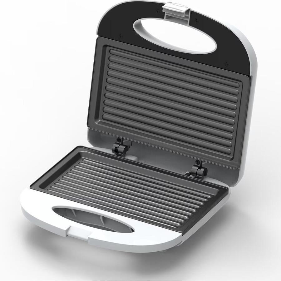 Heinner Elektrische Sandwichmaker en Tosti-ijzer – 750 W – Voor 2 Tosti s of Sandwiches – Antiaanbakplaten – Automatische Temperatuurregeling – Koelblijvende Handgreep – Indicatielampjes – Veiligheidssluiting – Wit