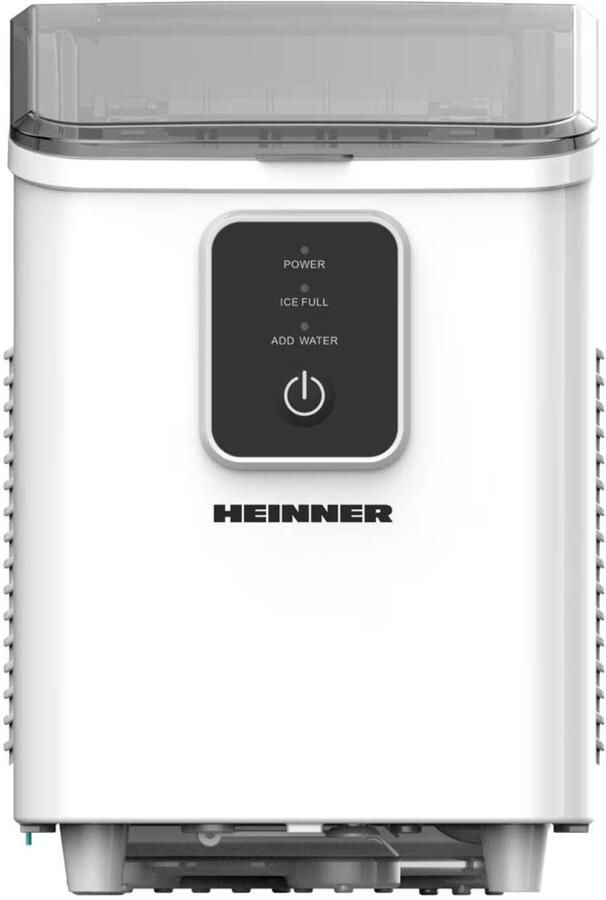 Heinner Frosty Breeze IJsblokjesmachine – 120 W – 8 kg 24 u – 8 IJsblokjes per 9 min – 0 8 L Watertank – Touchbediening – Reinigingsfunctie – Uitneembare IJscontainer – Wit