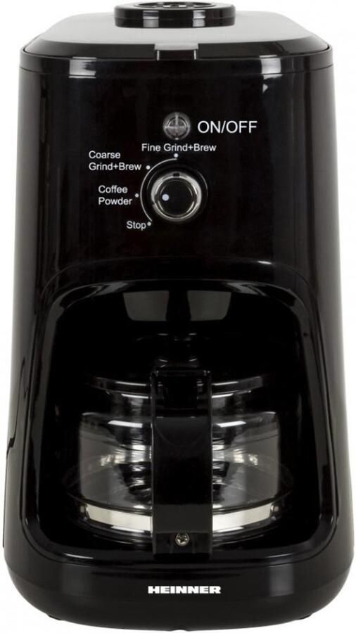 Heinner Grind Control Koffiezetapparaat met Koffiemolen – 900 W – 0 6 L – Maalcapaciteit 36 g – Instelbare Maalgraad Fijn Grof – Uitneembare & Wasbare Filter – Zwart - Foto 2
