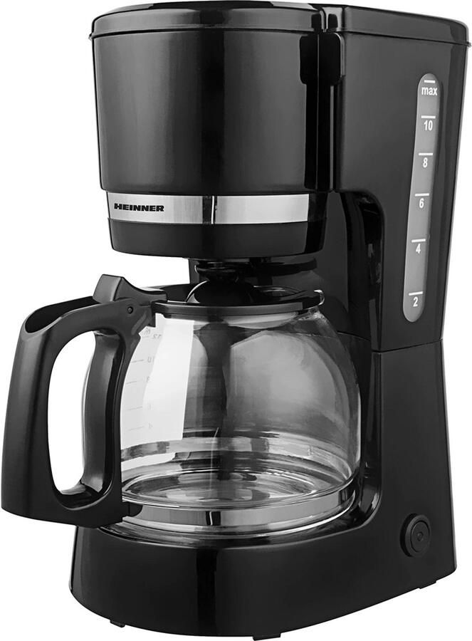 Heinner HCM-800BK Filterkoffiezetapparaat – 670-800 W – Inhoud 1 5 L – Glazen Koffiekan – Warmhoudfunctie – Druppelstop – Automatische Uitschakeling – Zwart
