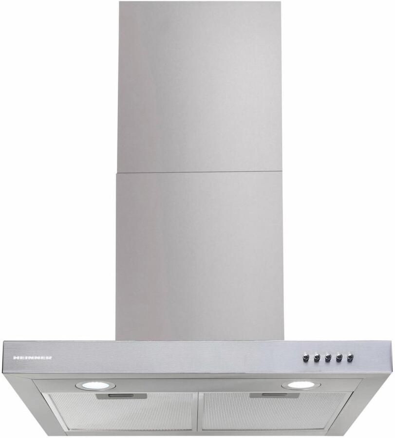 Heinner HDCH-360TSS Wandschouw Afzuigkap 60 cm – 3 Standen – 276.4 m³ u – 2x 1 5 W LED-Verlichting – 1x 65 W Motor – 2 Aluminium Vetfilters – 5 Jaar Garantie – Zilver