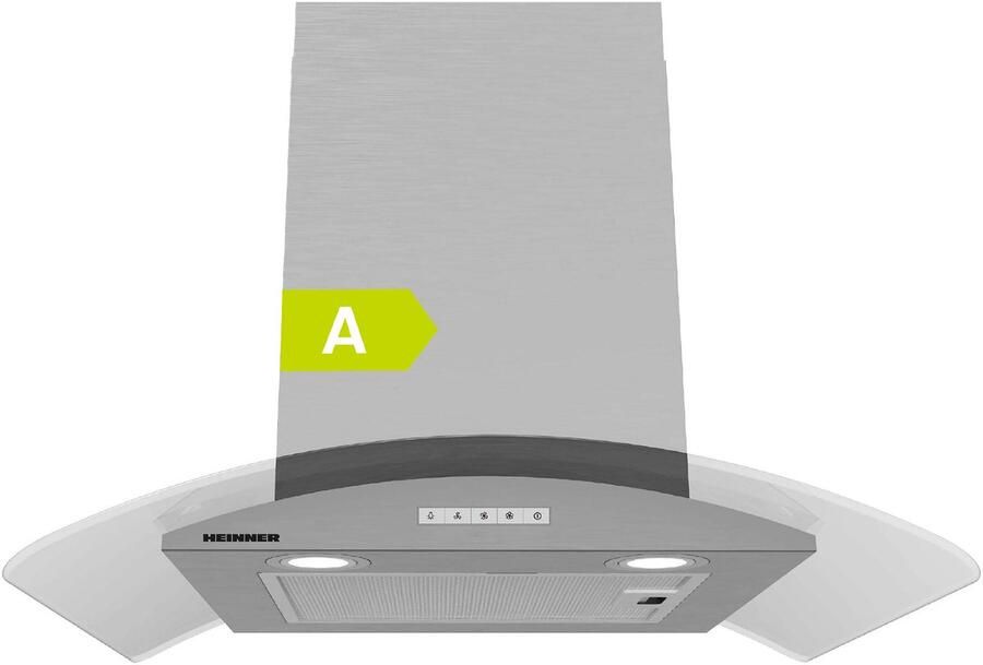 Heinner HDCH-MD800GIX – Wandschouw Afzuigkap – 60 cm – 800 m³ u – 3 Snelheden – LED Verlichting – Aluminium Vetfilter – 5 Jaar Garantie – RVS