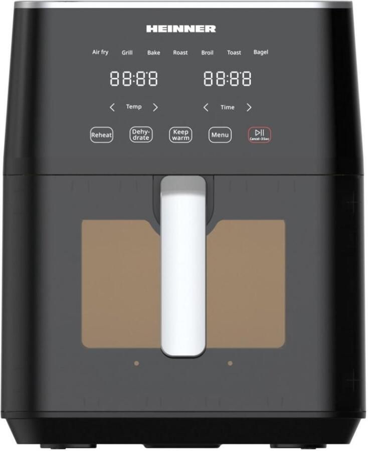 Heinner Heteluchtfriteuse – 1500–1800W – 7L Capaciteit – Digitaal Display – Touchbediening – Temperatuur 40–200°C – 10 Functies – Dehydrateren – Keep Warm – Zwart