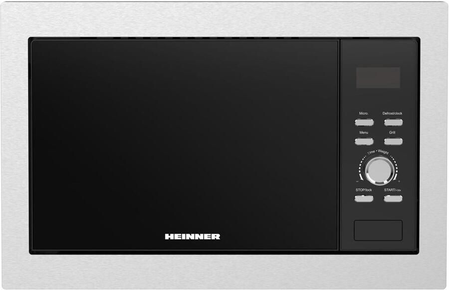 Heinner HMW-BI2360SS Inbouw Combimagnetron – 23L – 800W – 5 Vermogensstanden – LED Display – Timer – Kinderslot – 5 Jaar Garantie – Zilver Zwart - Foto 2