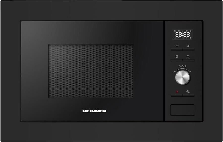Heinner Inbouw Magnetron – 28 L – 900 W – 1000 W Grill – 5 Vermogensniveaus – Ontdooifunctie – 21 Automatische Programma s – Digitale Bediening – Zwart