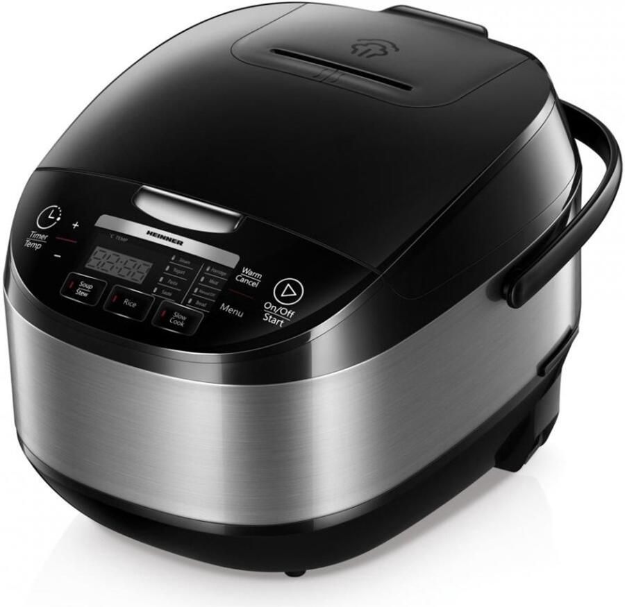 Heinner Multicooker 5 L – 770-918W – 11 Programma s – 24 u Timer – Touchbediening met LED-display – Warmhoudfunctie – Zwart