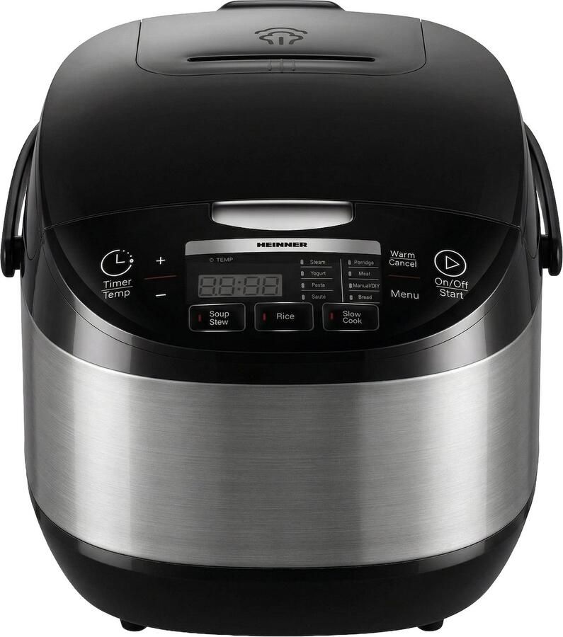 Heinner Multicooker 5 L – 770-918W – 11 Programma s – 24 u Timer – Touchbediening met LED-display – Warmhoudfunctie – Zwart