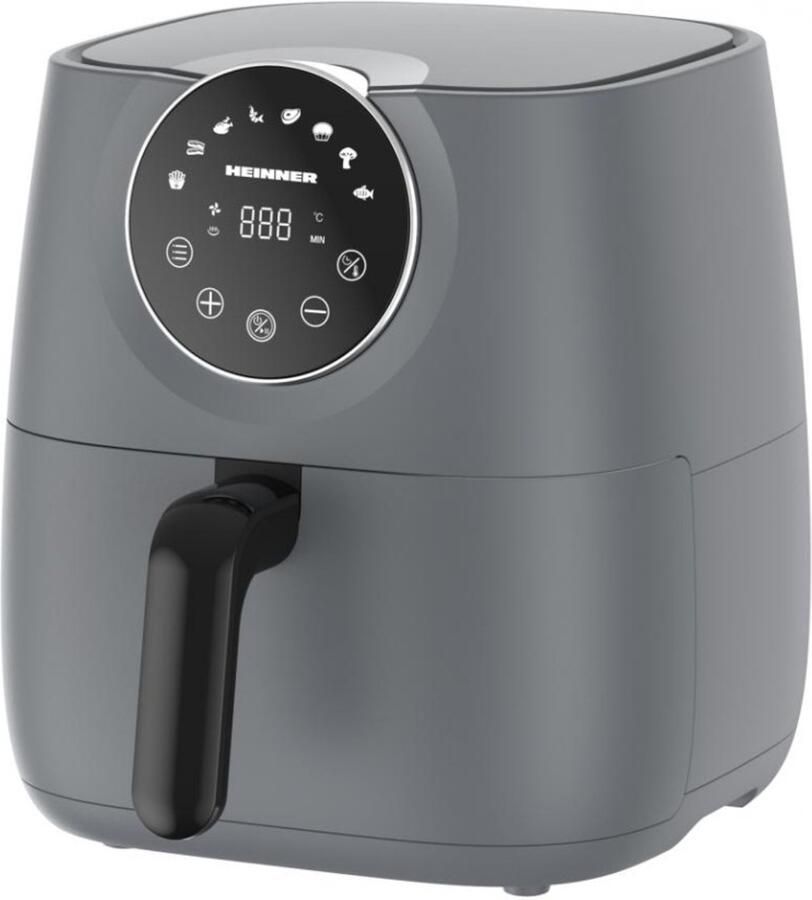 Heinner SmartFry Heteluchtfriteuse – 1700W – 5 7L Capaciteit – Digitaal Display – Touchbediening – Timer 60 min – Temperatuur 80–200°C – 8 Programma s – Antracietgrijs