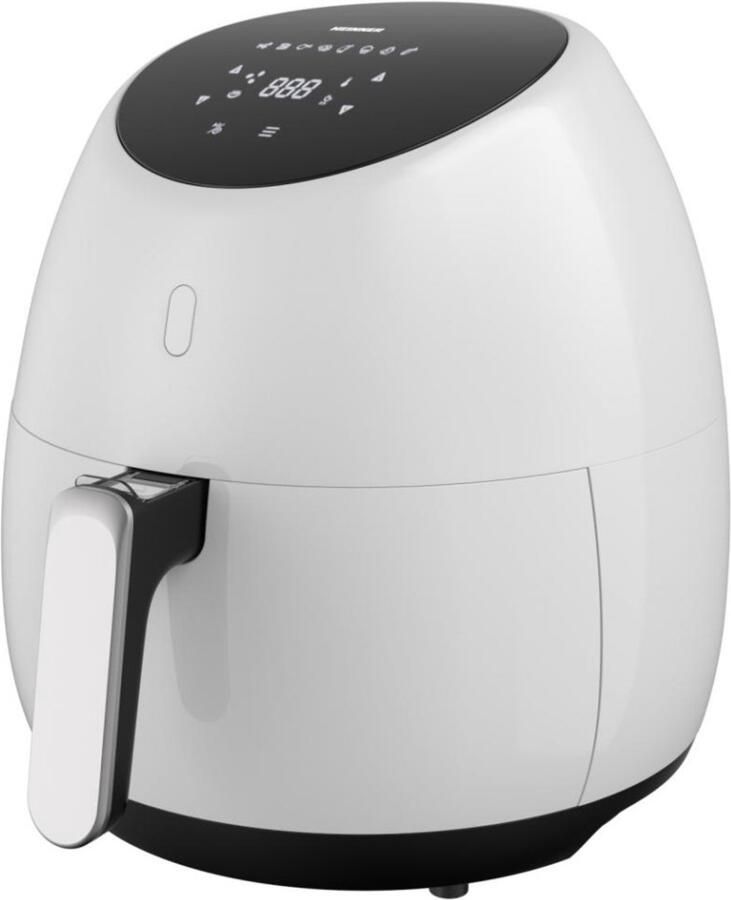 Heinner SnowDrop Heteluchtfriteuse – 2000W – 5L Capaciteit – Digitaal Display – Touchbediening – Instelbare Thermostaat 80–200°C – Timer 60 min – Anti-aanbaklaag – Wit