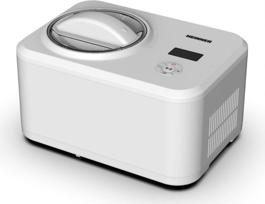 Heinner Zelfvriezende IJsmachine – 120 W – Inhoud 1 5 L – Ingebouwde Compressor – IJs- en Yoghurtfunctie – LED-display – Digitale Timer – Warmhoudfunctie 1 Uur – Wit