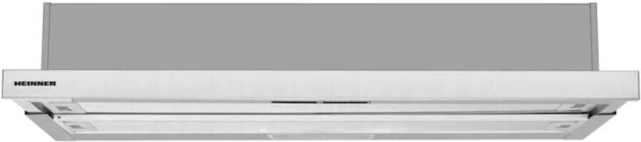 Heinner HTCH-490IX – Inbouw Afzuigkap – Telescopisch – 90 cm – 413 5 m³ u – 2 Standen – LED-Verlichting – 5 Jaar Garantie – Zwart Glas