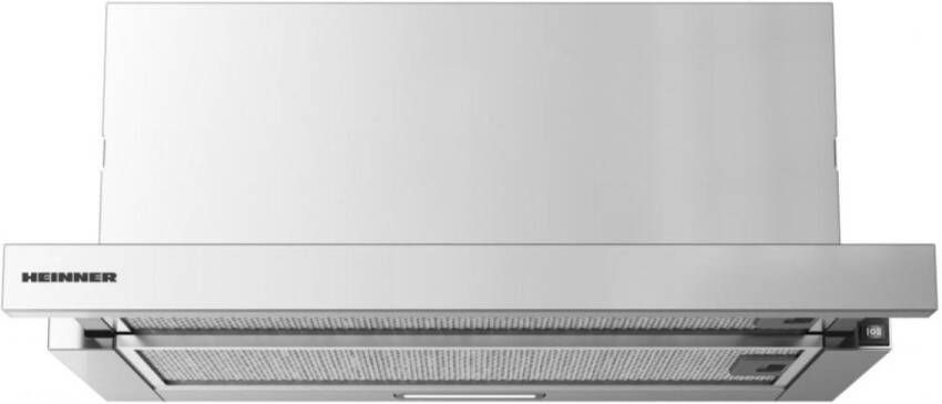 Heinner Inbouw Afzuigkap – 60 cm – Telescopische – 2 Standen – 400 m³ u – LED-verlichting – Aluminium Vetfilter – Energieklasse B – Zilver - Foto 2