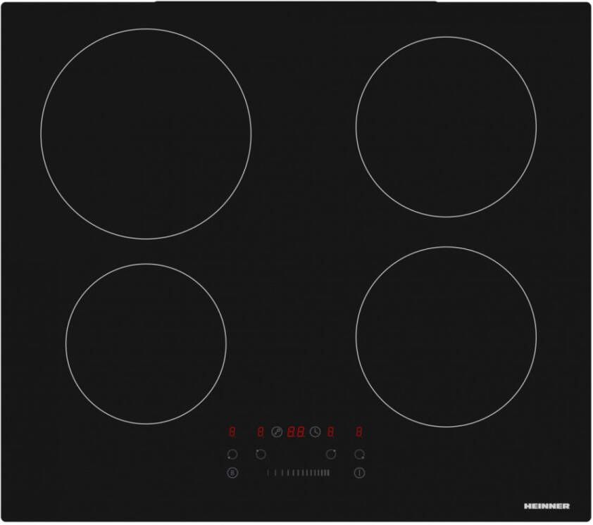 Heinner HBHI-M4ZBSTC Inbouw Inductiekookplaat – 4 kookzones – Touch slide bediening – Automatische uitschakeling – Kinderslot – Timer – 5 Jaar Garantie – Zwart glas