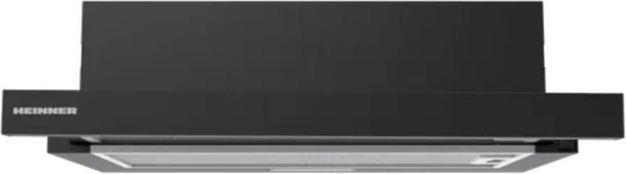 Heinner HTCH-MD400BK Inbouw Afzuigkap 60 cm – 400 m³ u – Telescopisch – 1x 1.5 W LED-Verlichting – 1x 45 W Motor – 2 Aluminium Vetfilters – 5 Jaar Garantie – Zwart - Foto 2