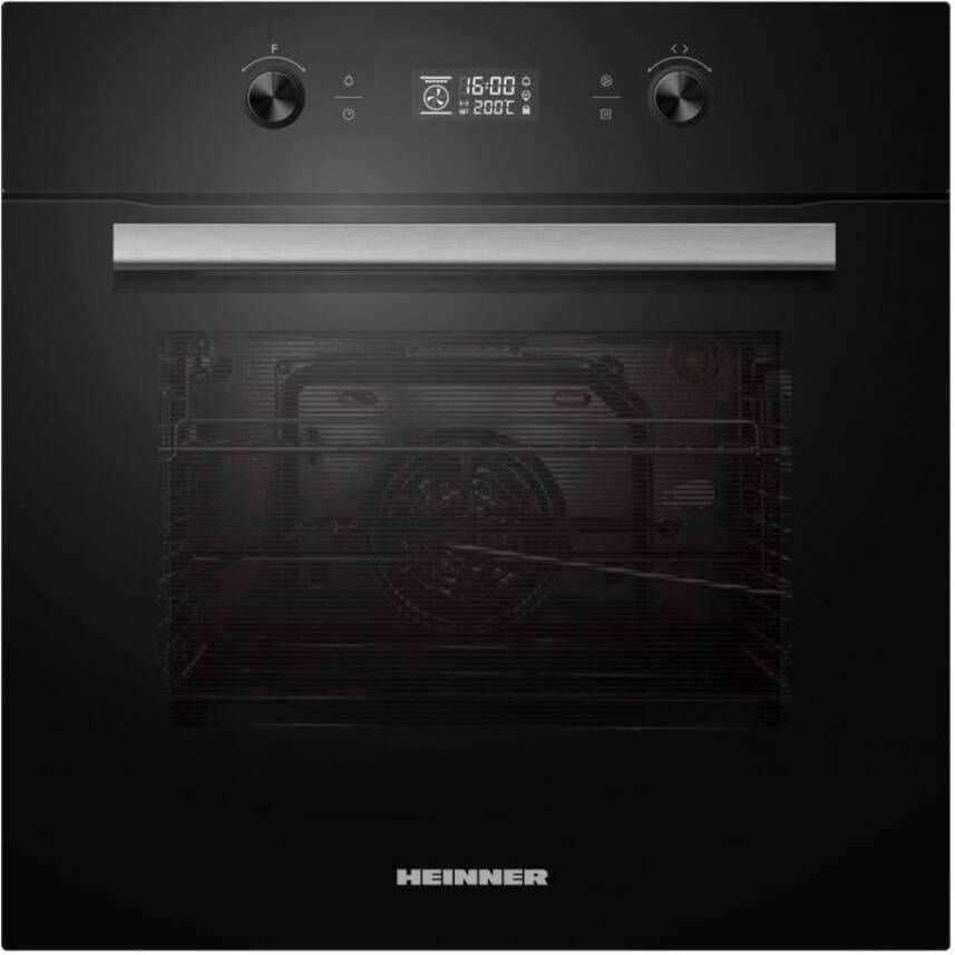 Heinner HBO-M709GCDRC-GBK – Inbouwoven – 70 L – 9 Functies – 60 cm – Touchbediening – Grill – Kinderslot – Energieklasse A – 5 Jaar Garantie – Zwart Glas