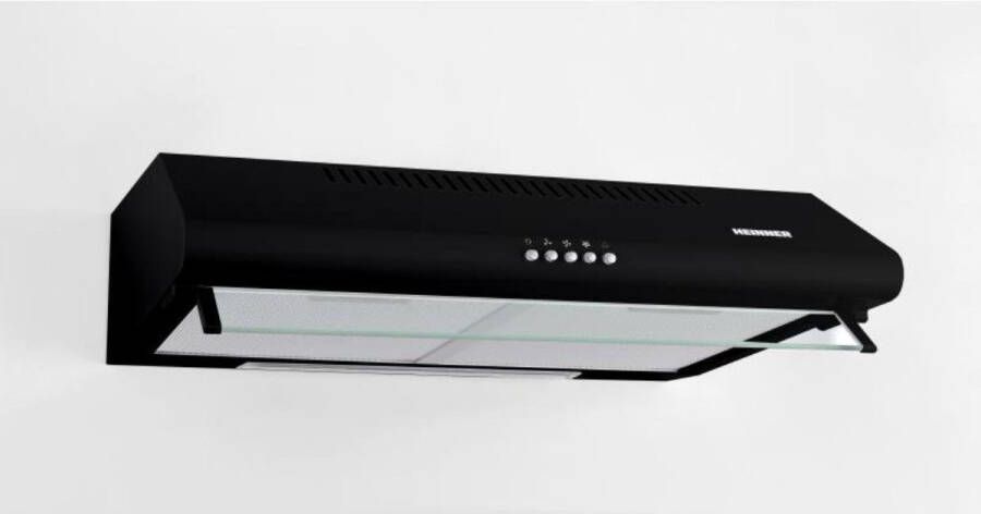 Heinner CH-400-BK Onderbouw Afzuigkap 60 cm – 326.4 m³ u – 3 Standen – 2x 60 W Motor – 1x 2 W LED-Verlichting – 2 Aluminium Vetfilters – 5 Jaar Garantie – Zwart - Foto 2