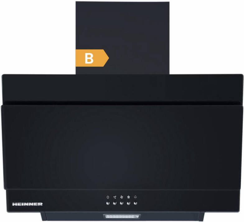 Heinner DCH-350RGBK – Schuine Afzuigkap – 60 cm – 276 6 m³ u – 3 Standen – Push-knoppen – Aluminiumfilter – LED-Verlichting – Zwart Glas - Foto 2