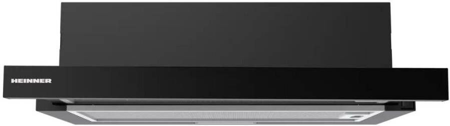 Heinner HTCH-MD400GBK Inbouw Afzuigkap 60 cm – Telescopisch – 400 m³ u – 1x 1.5 W LED-Verlichting – 1x 45 W Motor – 2 Aluminium Vetfilters – 5 Jaar Garantie – Zwart - Foto 2