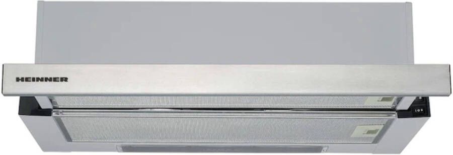 Heinner HTCH-440FS – Onderbouw Afzuigkap – 60 cm – 325.1 m³ u – Telescopisch – LED-verlichting – Energieklasse C – Aluminium Vetfilter – Zilver - Foto 2
