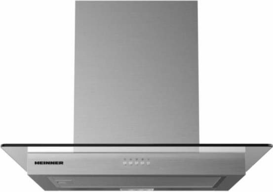 Heinner HDCH-MD630GIX – Wandschouw Afzuigkap – 60 cm – 630 m³ u – 3 Snelheden – LED Verlichting – Aluminium Vetfilter – Drukknopbediening – 5 Jaar Garantie – Zilver