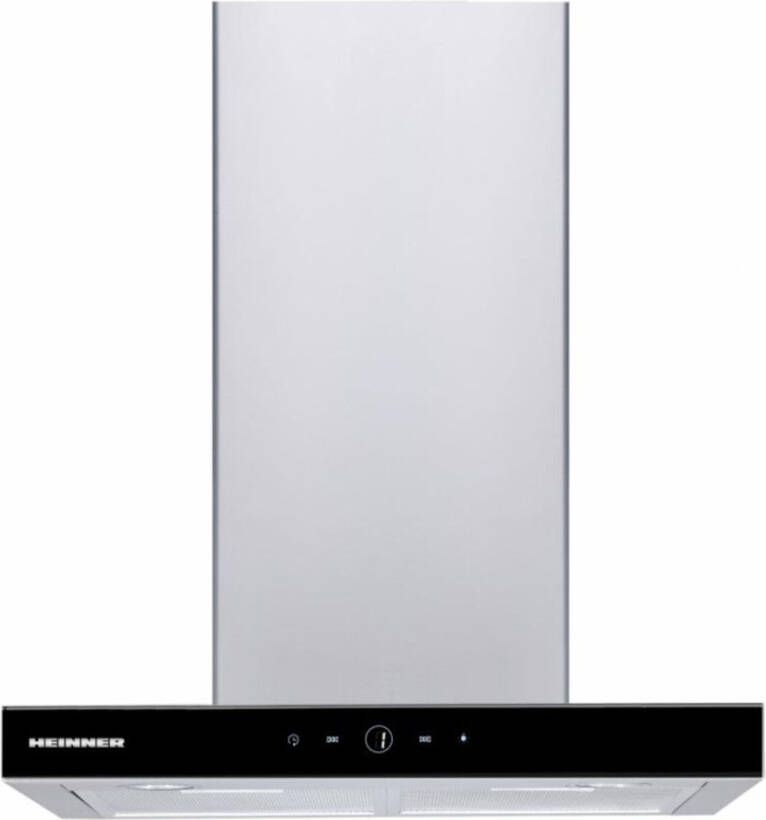 Heinner HDCH-F4560TIX – Wandschouw Afzuigkap – 60 cm – Touchbediening – 488 04 m³ u – 3 Standen – LED-Verlichting – Zilver Zwart Glas - Foto 2