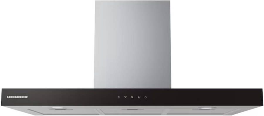 Heinner HDCH-MD90TIX Wandschouw Afzuigkap – 90 cm – 800 m³ u – 4 Snelheden – LED Verlichting – Aluminium Vetfilter – Touch Control 5 Jaar Garantie – Zwart Glas - Foto 2