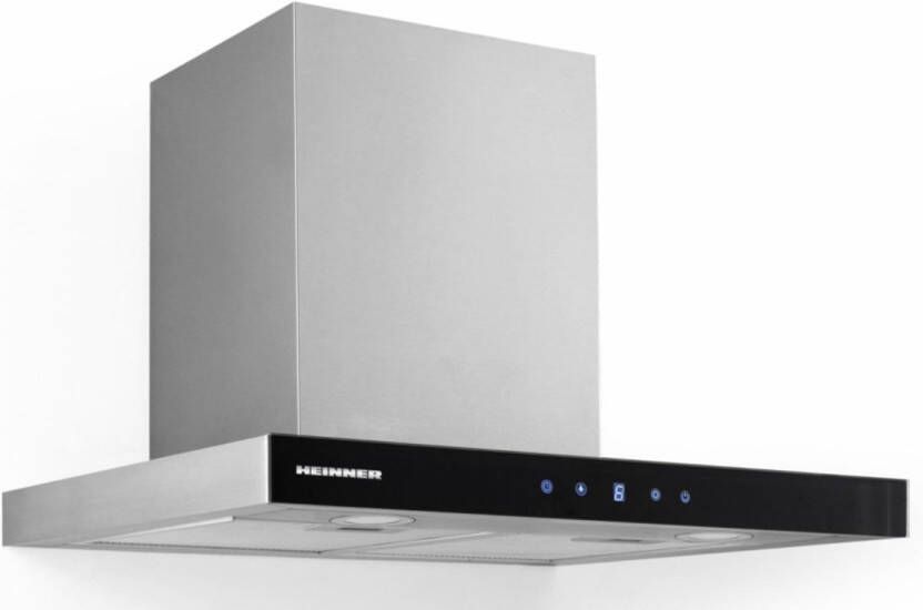 Heinner DCH-650TIX Wandschouw Afzuigkap met Touchbediening 60cm 595.8 m³ u 3 Standen LED-verlichting Timer RVS Zwart Glas - Foto 3