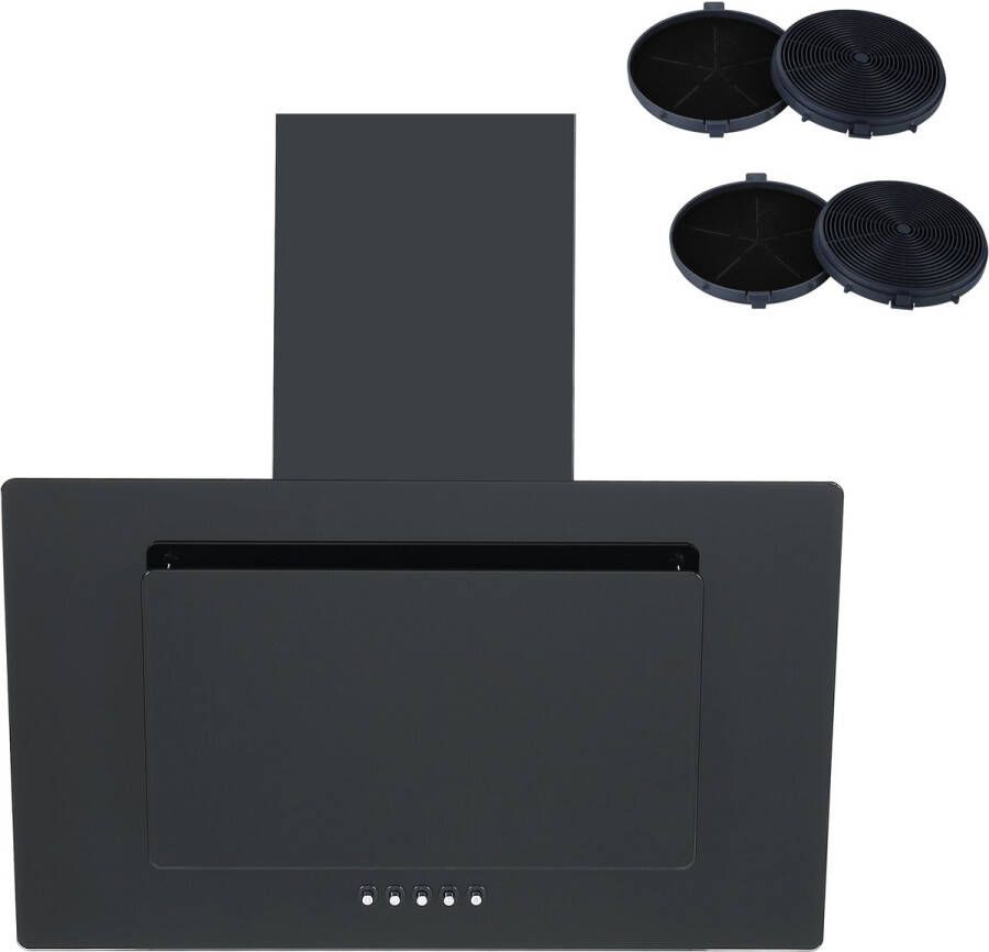 Heinrich´s Heinrich's HDU7621 Afzuigkap 60cm zwart 300m3 Schuine afzuigkap inclusief koolstoffilters - Foto 3