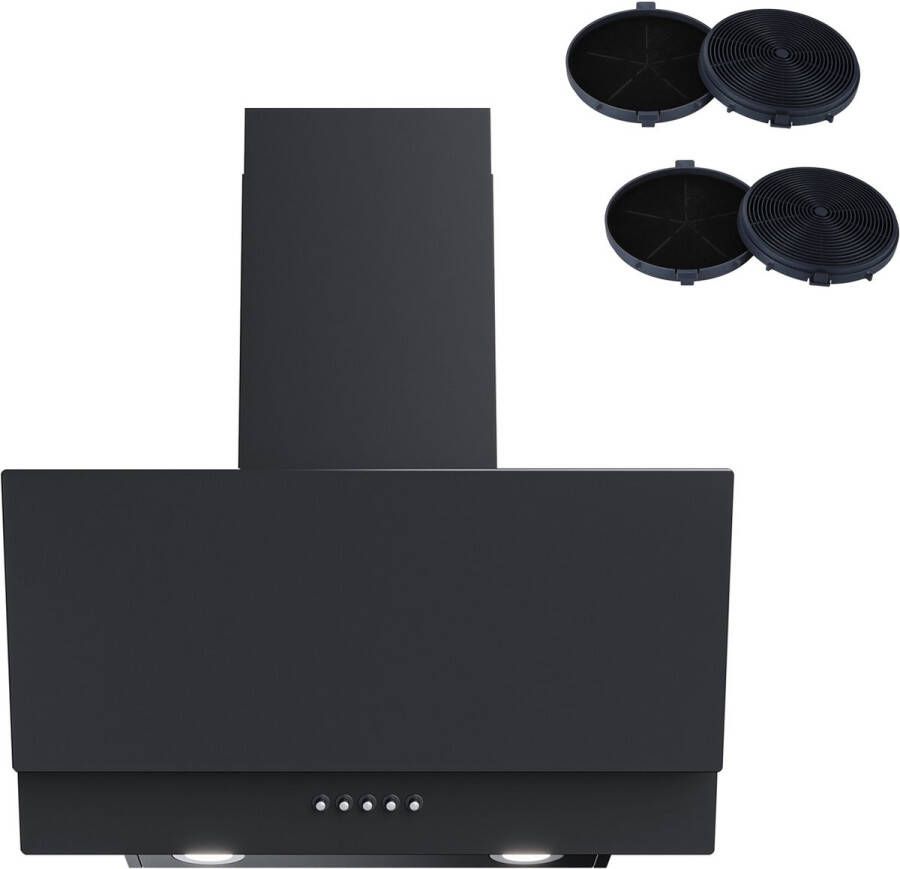 Heinrich´s Heinrich's HDU7622 Afzuigkap 60cm zwart 300m3 Schuine afzuigkap inclusief koolstoffilters - Foto 2