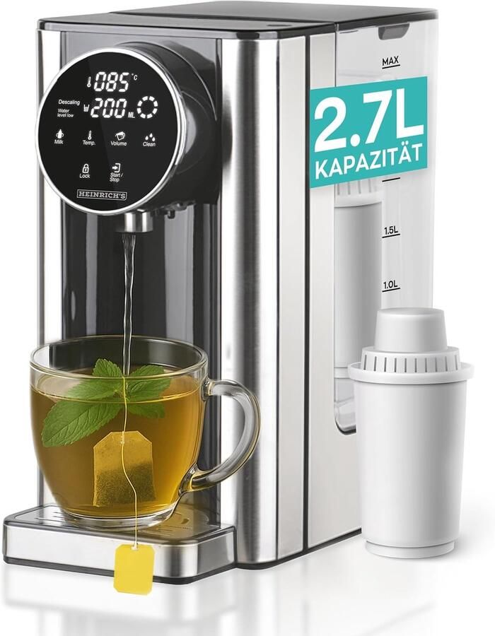 Heinrich's Heinrich s HWS 8731 Design Heetwaterdispenser Luxe Waterkoker 2.7L