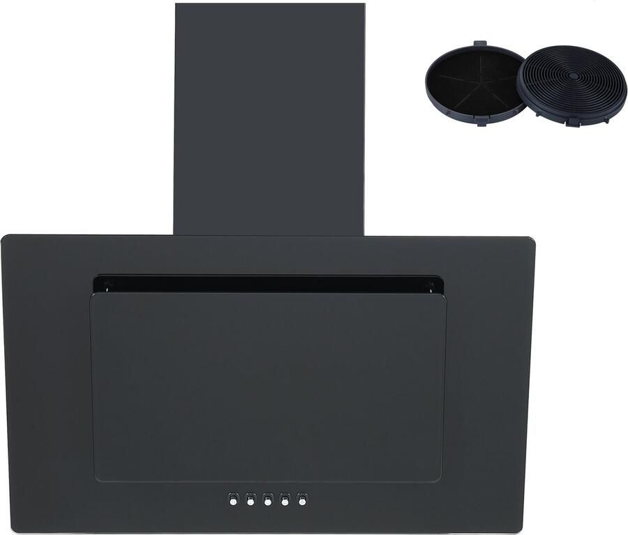 Heinrich´s Heinrich's HDU7621 Afzuigkap 60cm zwart 300m3 Schuine afzuigkap inclusief koolstoffilters - Foto 2