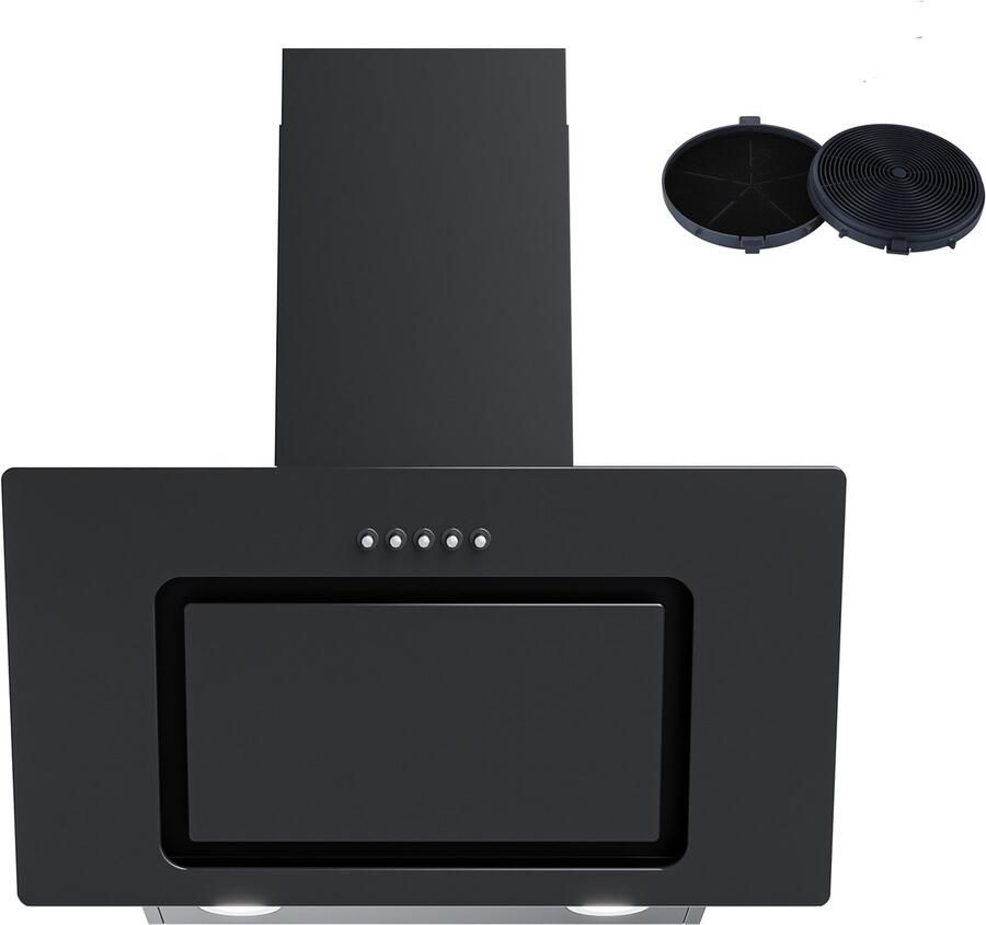 Heinrich´s Heinrich's HDU7623 afzuigkap 60cm zwart 300m3 schuine afzuigkap inclusief koolstoffilters - Foto 2