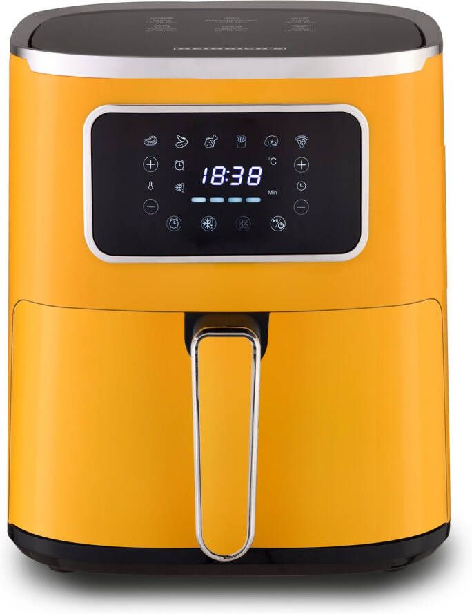 Heinrich's HFR 8216 Heteluchtfriteuse Airfryer 5 Liter Geel