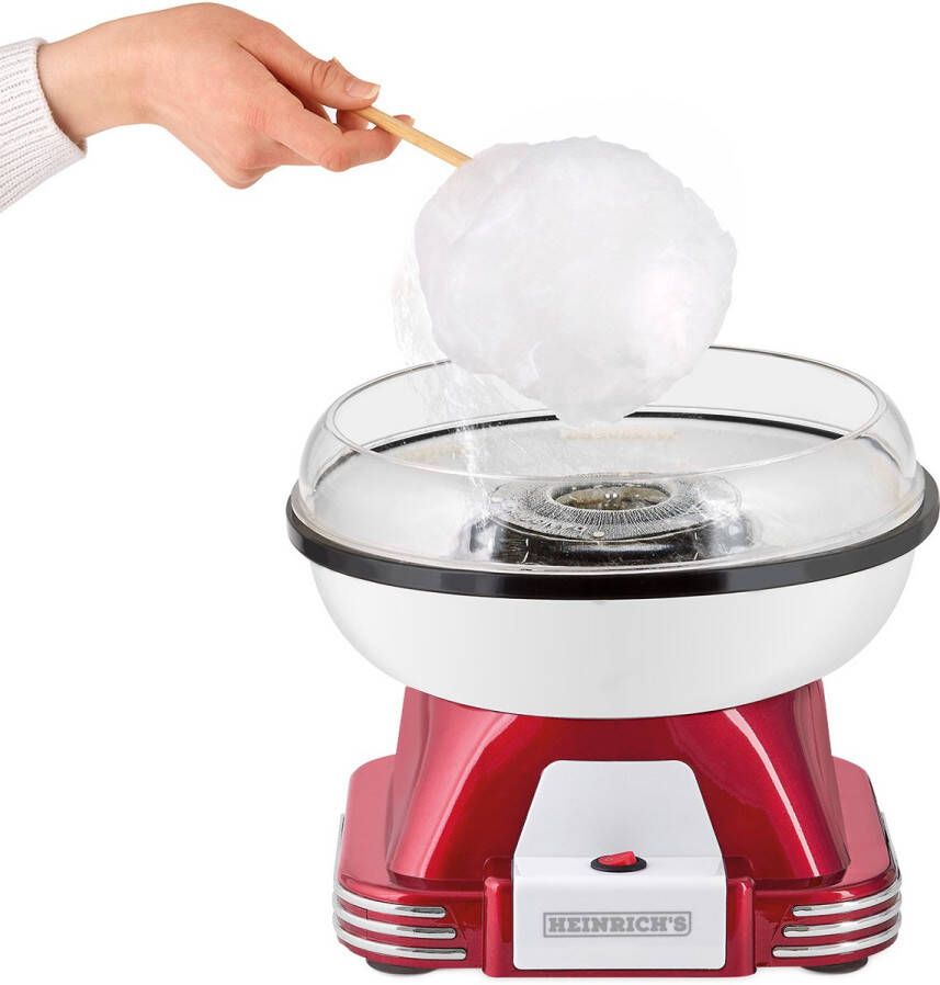 Heinrich's HZW 8322 Suikerspinmachine -Retro Style Rood