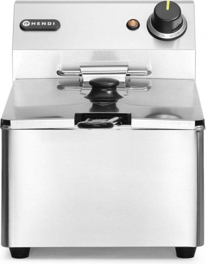 HENDI Friteuse – roestvrij staal – 6 liter – koude zone – uitneembare vetpan - Foto 2
