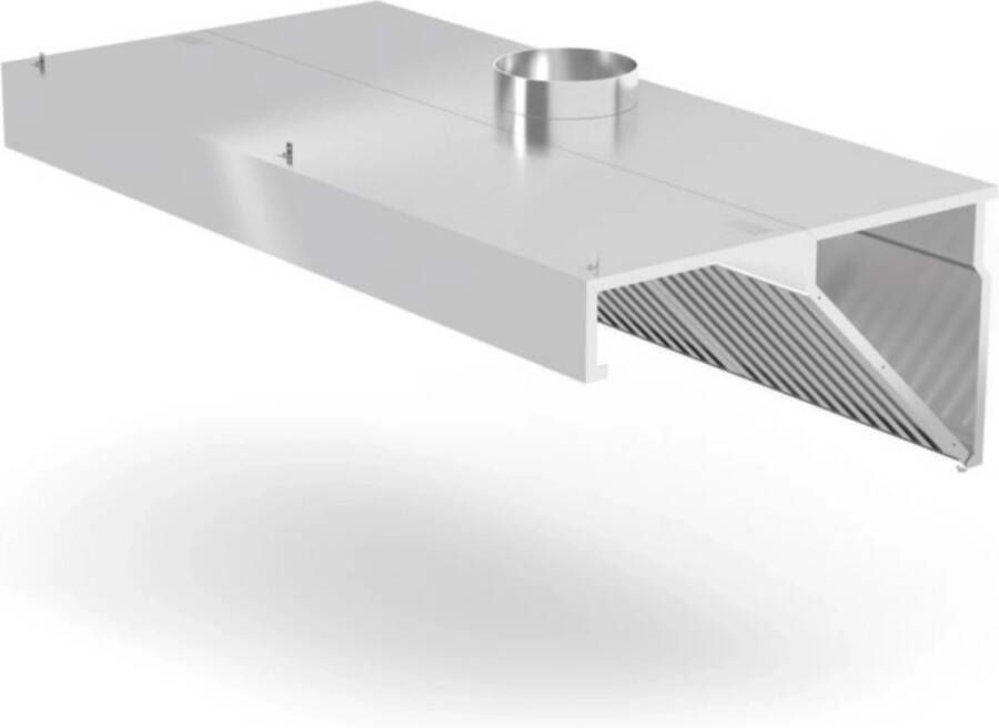 HENDI Afzuigkap voor muurmontage – zonder verlichting – vaatwasserbestendige filters – 1200x700x450 mm