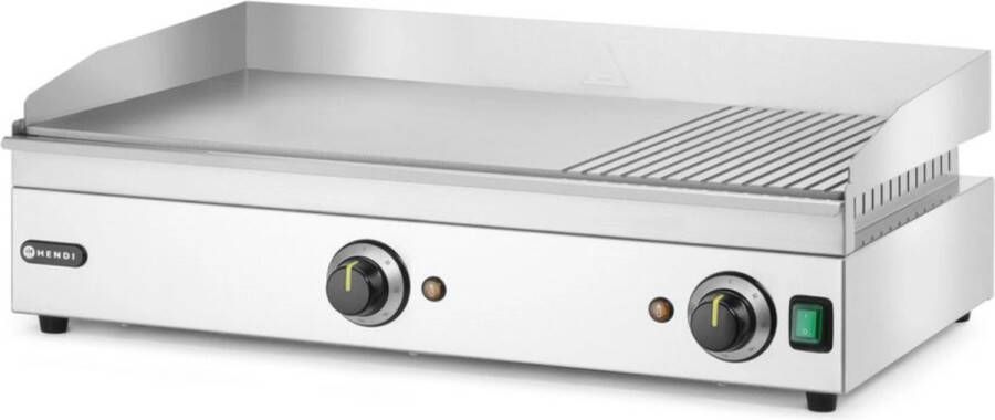 Hendi Bakplaat 1 3 Geribbeld Kitchen Line 220 240V 3500W 697x474x(H)241mm 154960 Horeca & Professioneel