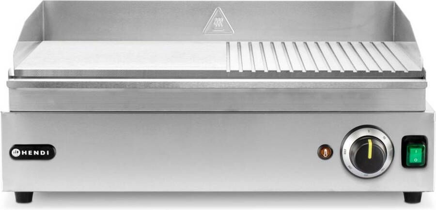 Hendi Bakplaat Half Geribbeld Kitchen Line 220 240V 2400W 527x404x(H)233mm 154946 Horeca & Professioneel - Foto 2